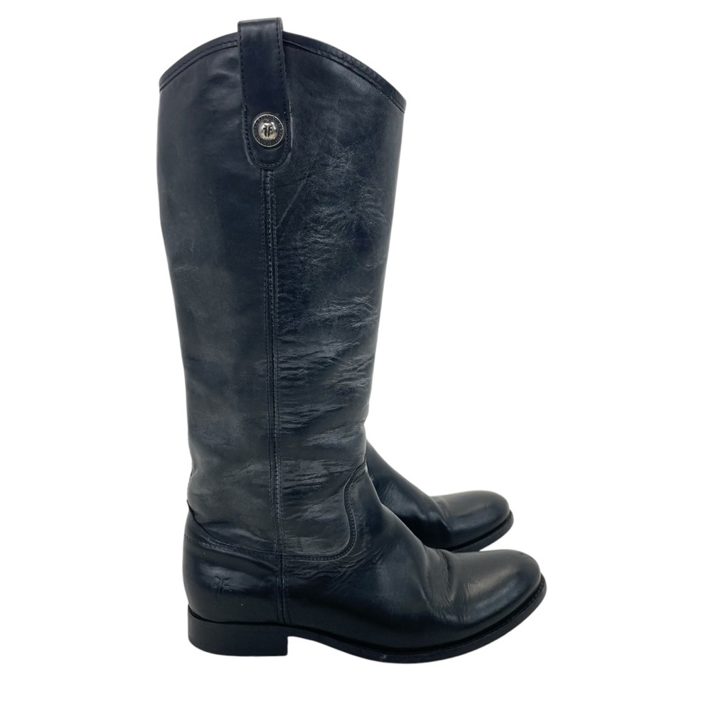 Frye Melissa Button Riding Boots 7 1/2 Black - Picture 2 of 16